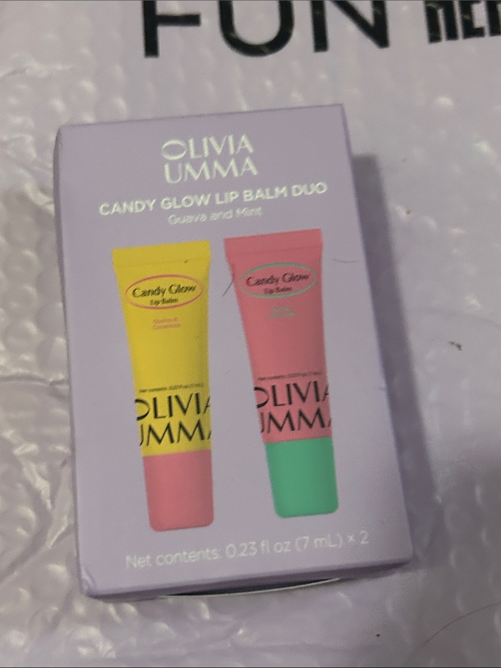 Olivia Umma Candy Glow Lip Balm Duo - Pink & Yellow